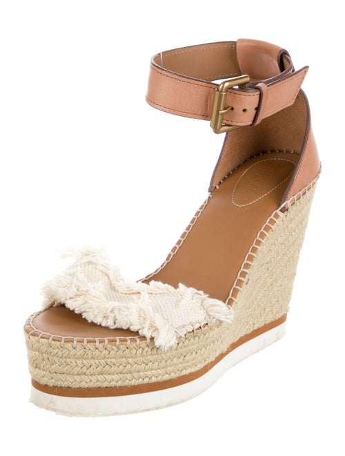 See by Chloé Leather Fringe Trim Accent Espadrilles