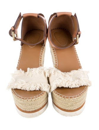 See by Chloé Leather Fringe Trim Accent Espadrilles