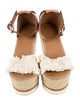See by Chloé Leather Fringe Trim Accent Espadrilles