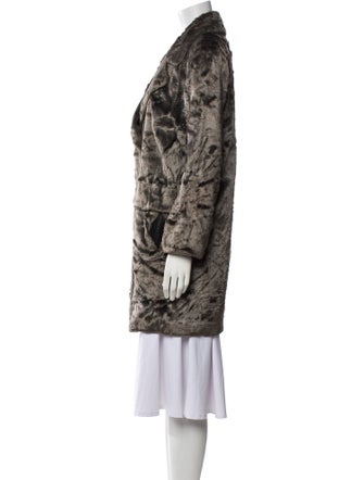 See by Chloé Animal Print Faux Fur Coat