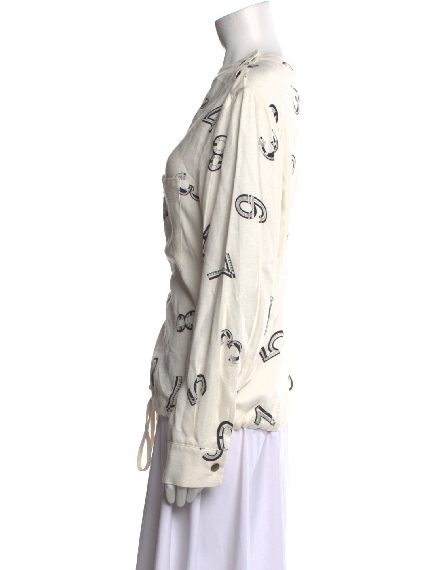 See by Chloé Printed Bateau Neckline Top