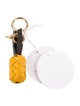 See by Chloé Yellow leather See by Chloe keychain with gold tone hardware.