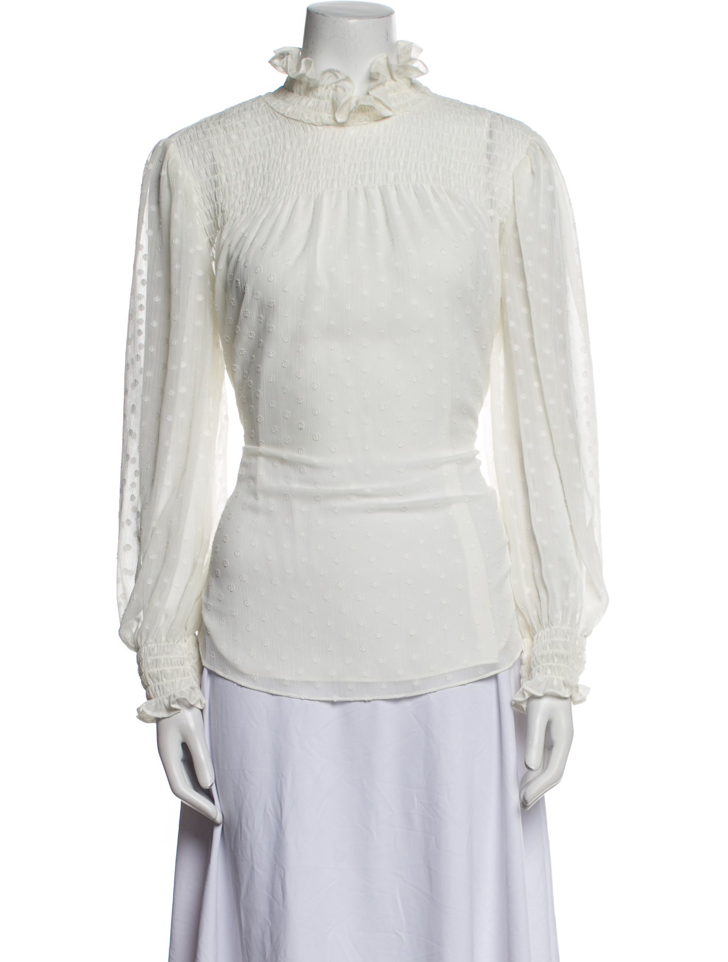 See by Chloé Mock Neck Long Sleeve Blouse