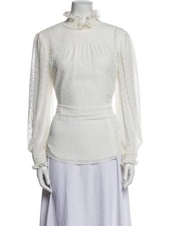 See by Chloé Mock Neck Long Sleeve Blouse