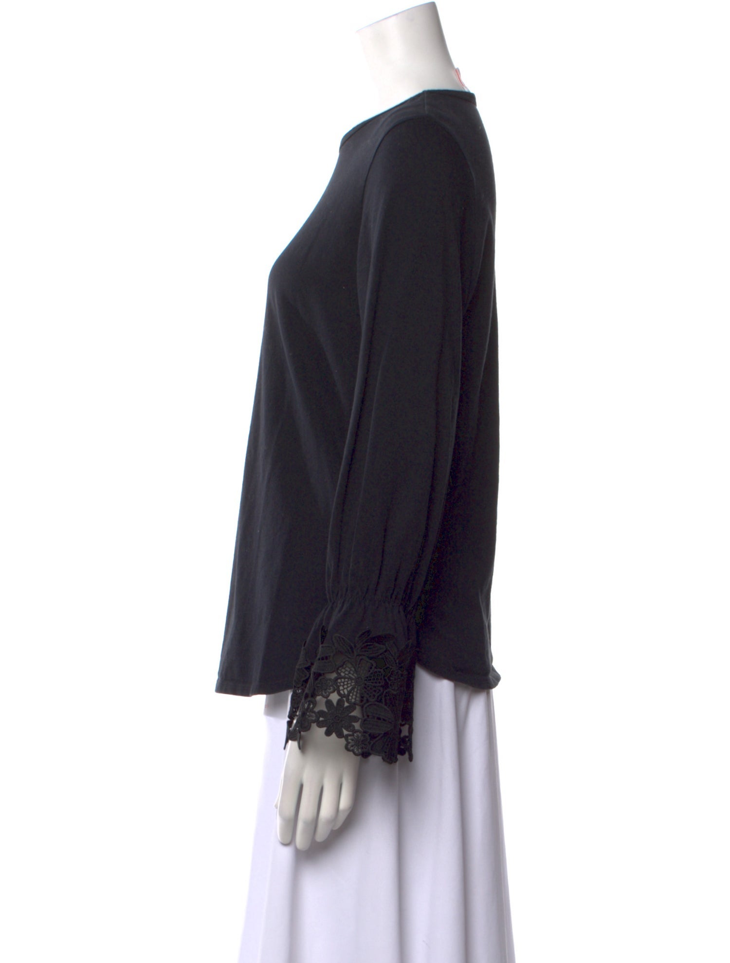 See by Chloé Bateau Neckline Long Sleeve Blouse