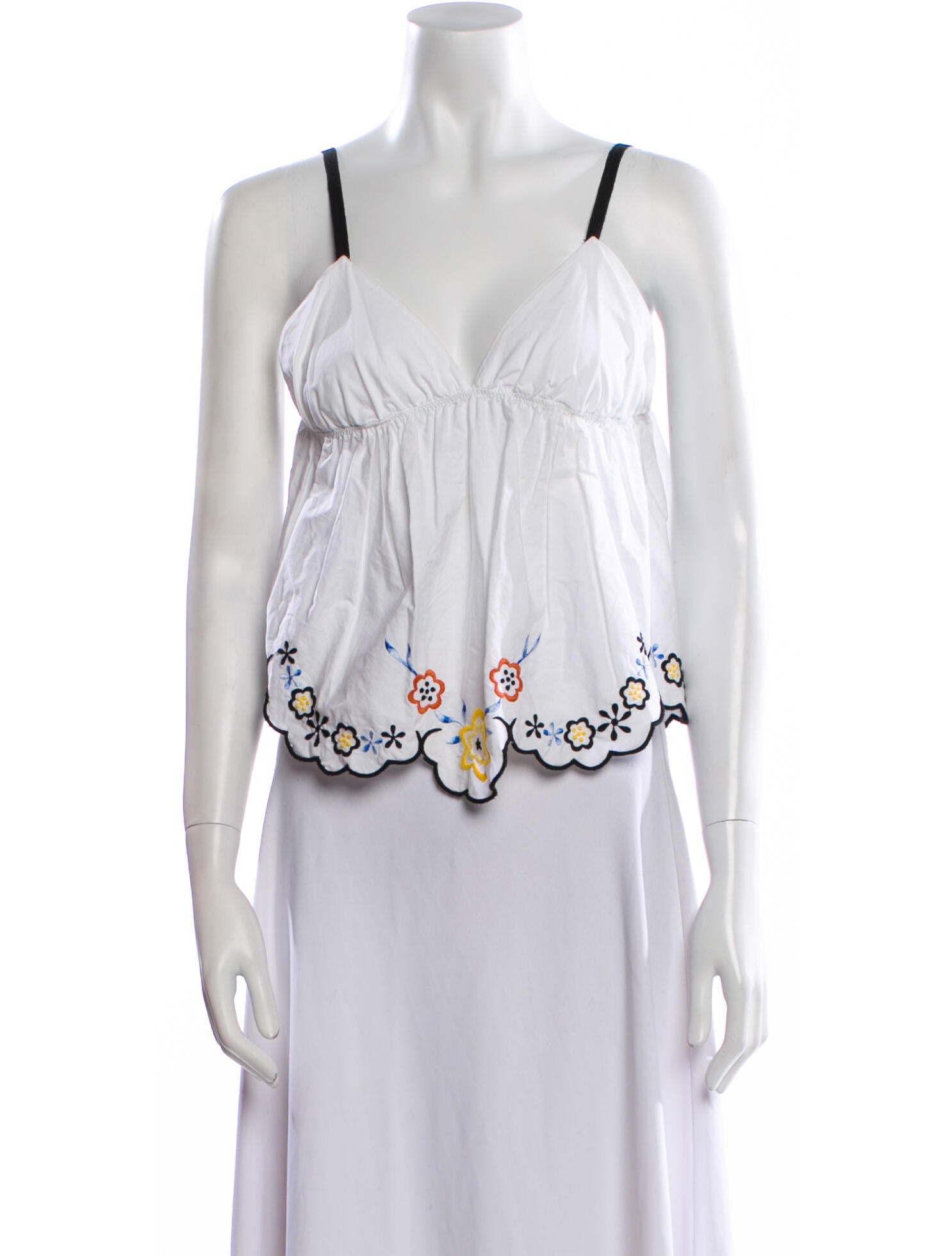 See by Chloé V-Neck Sleeveless Crop Top