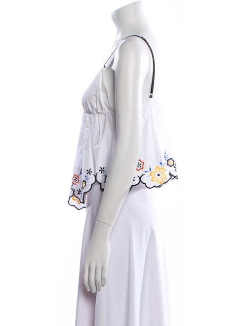 See by Chloé V-Neck Sleeveless Crop Top