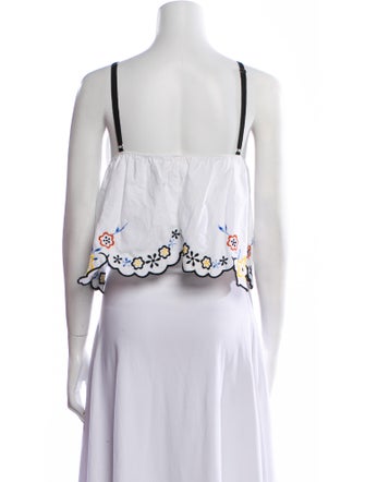 See by Chloé V-Neck Sleeveless Crop Top