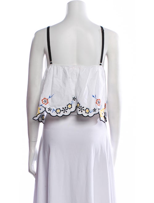 See by Chloé V-Neck Sleeveless Crop Top