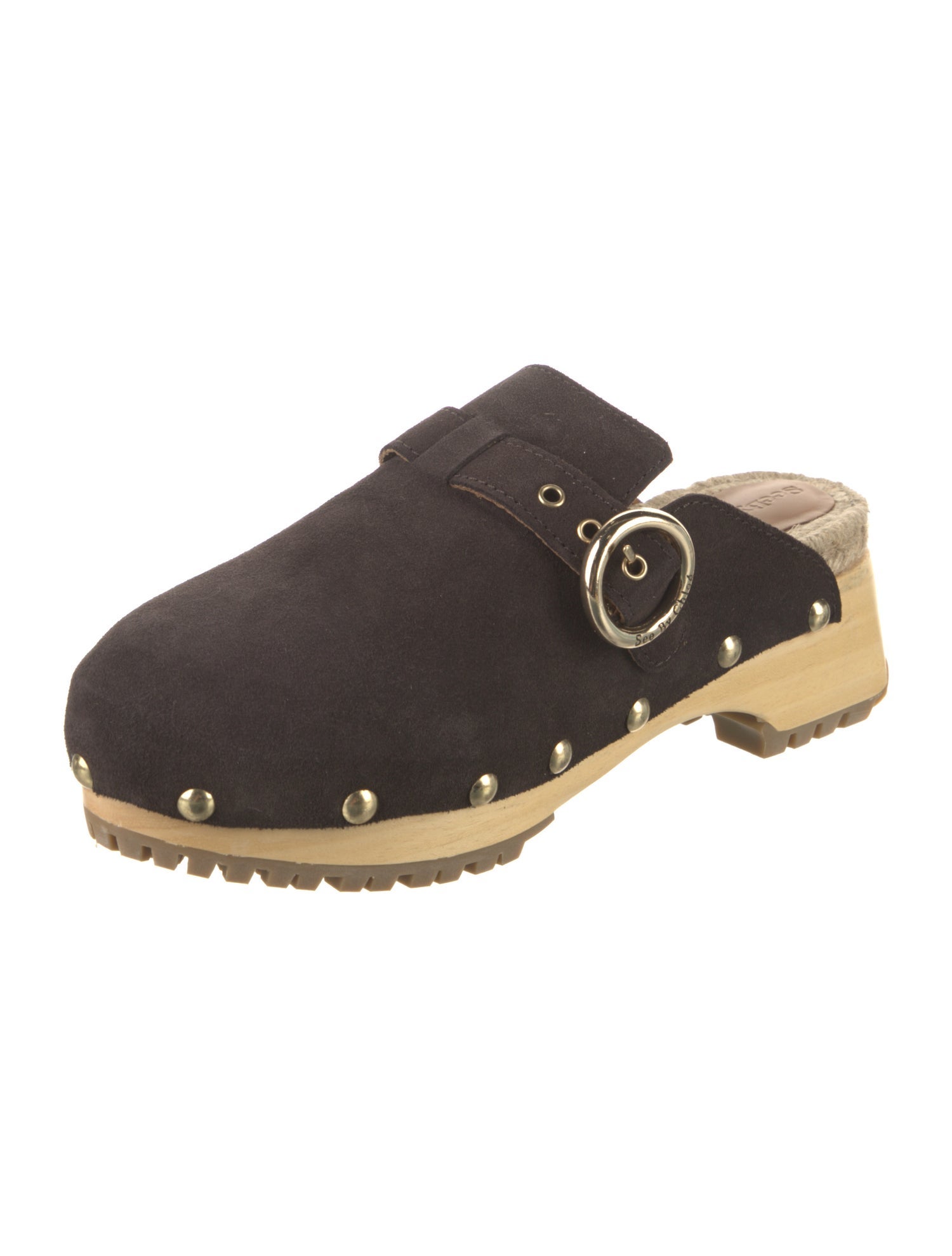 See by Chloé Suede Studded Accents Mules