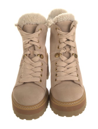 See by Chloé Suede Combat Boots