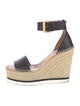See by Chloé Leather Whipstitch Trim Espadrilles
