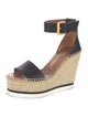 See by Chloé Leather Whipstitch Trim Espadrilles