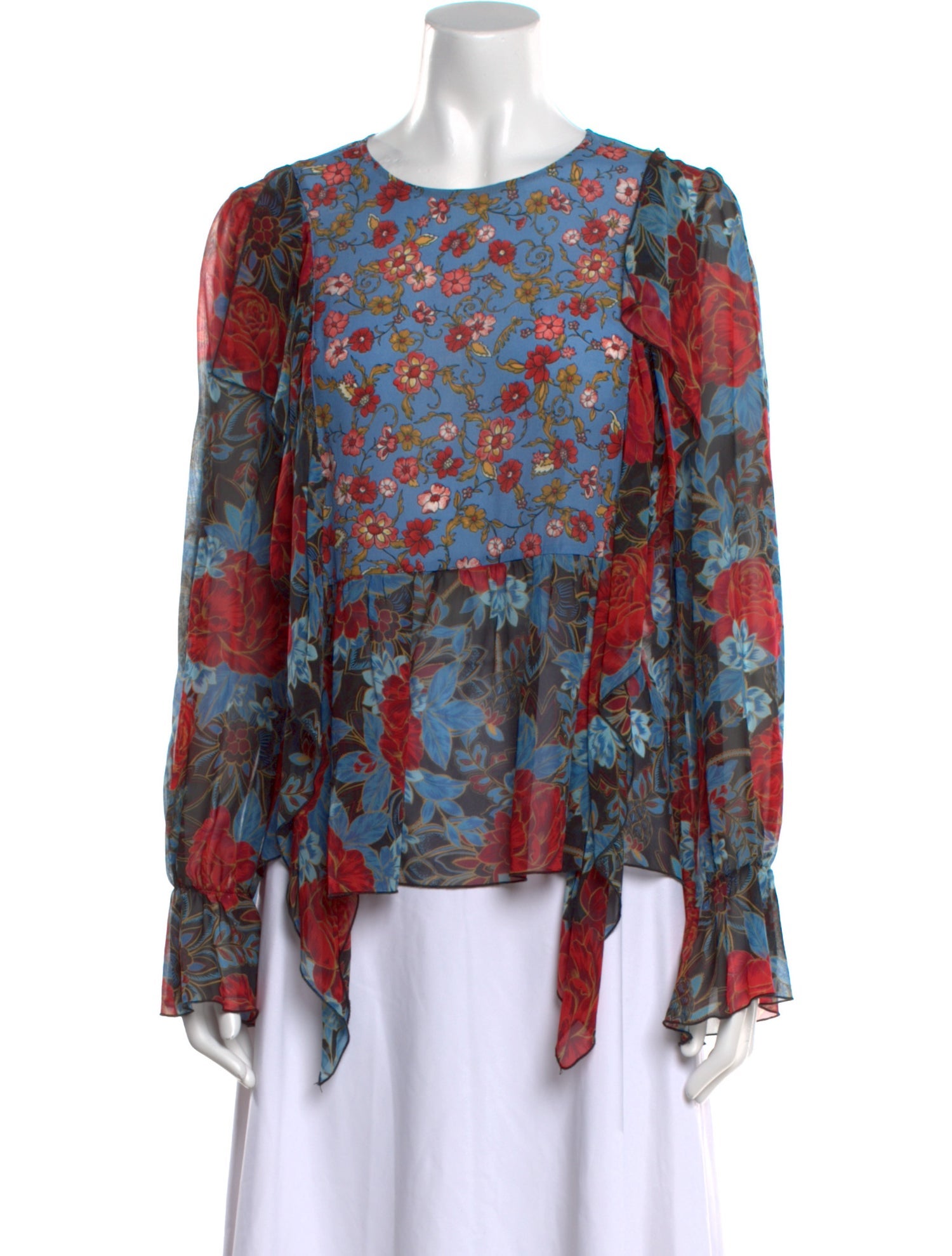 See by Chloé Silk Floral Print Blouse