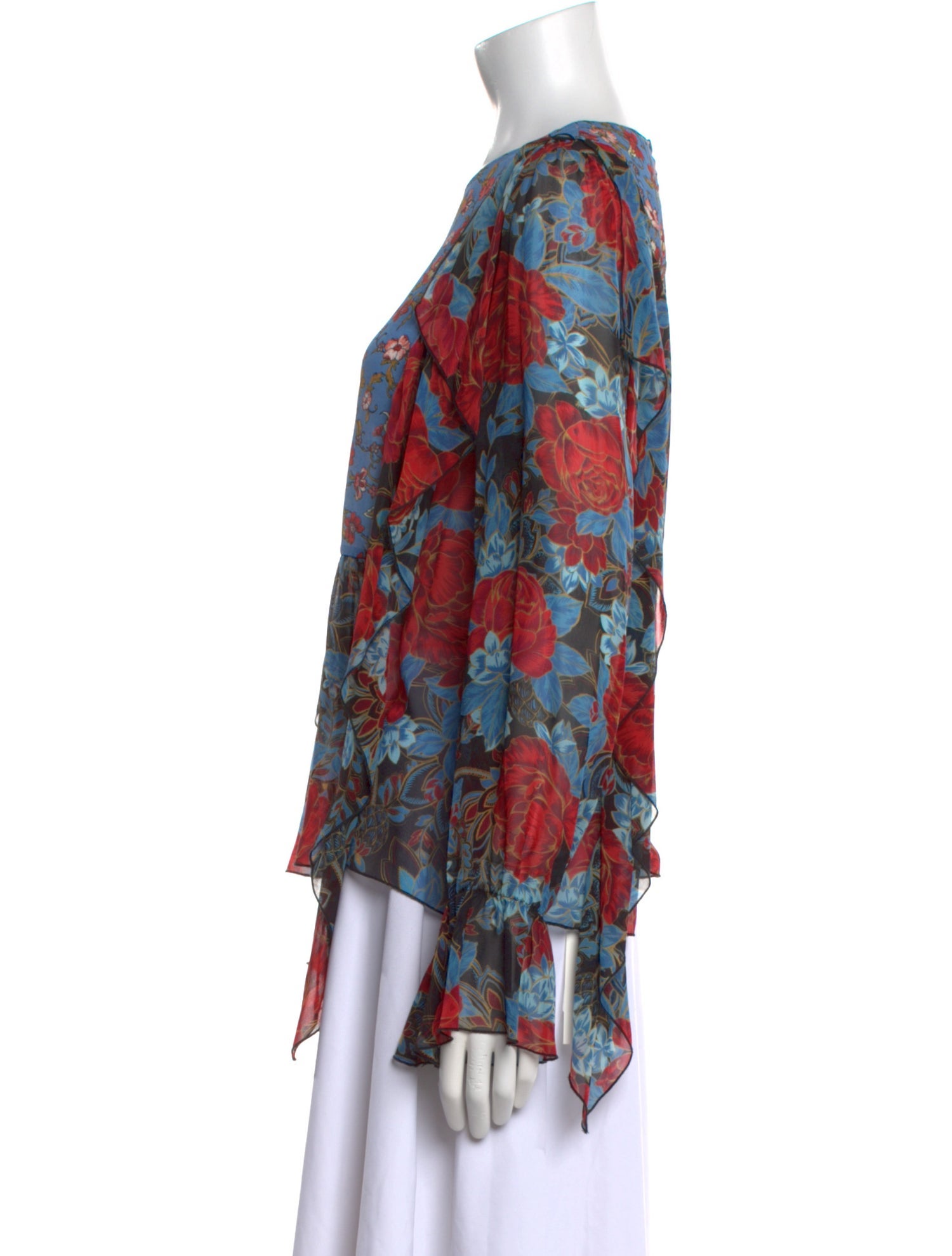 See by Chloé Silk Floral Print Blouse