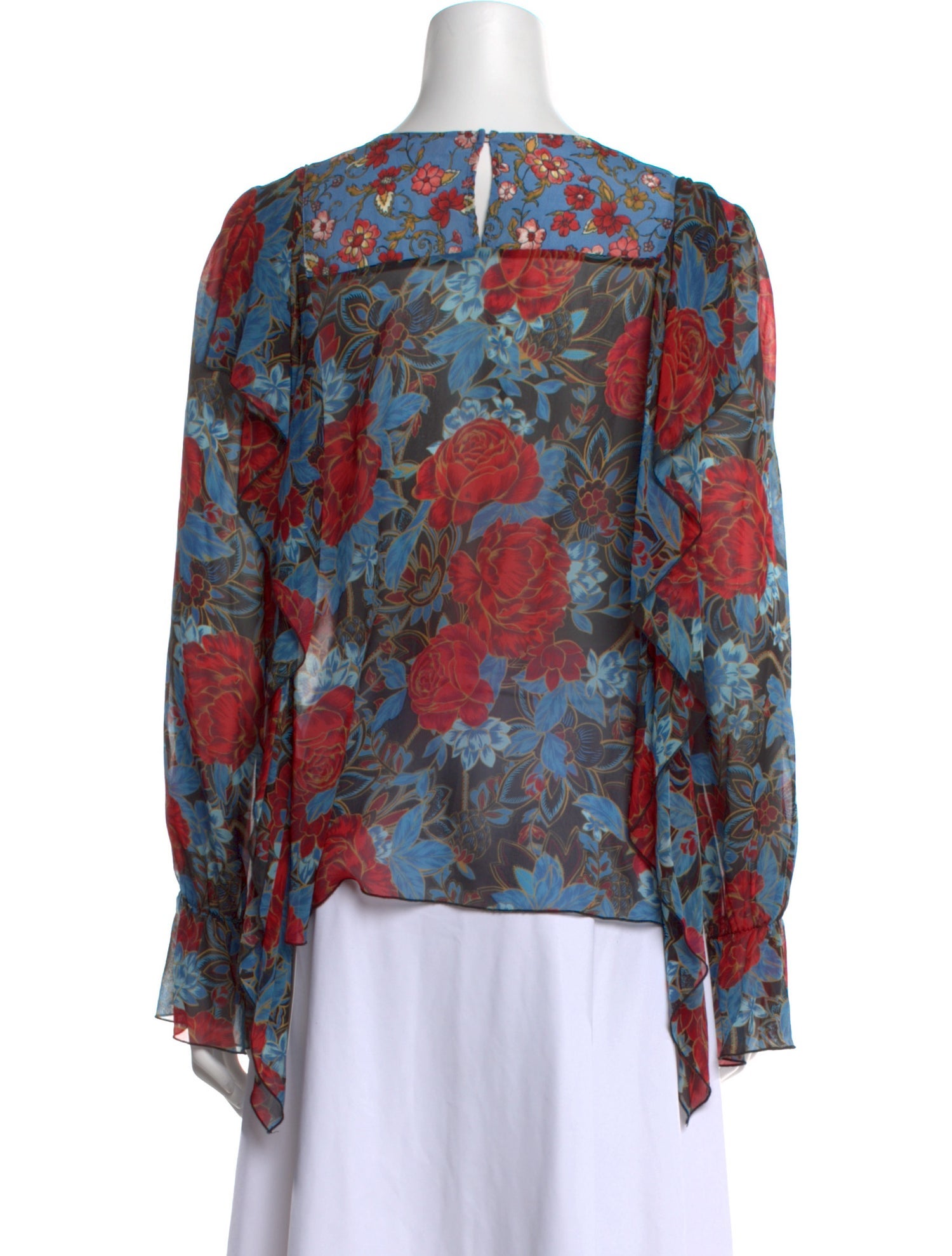 See by Chloé Silk Floral Print Blouse