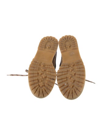 See by Chloé Suede Colorblock Pattern Lace-Up Boots