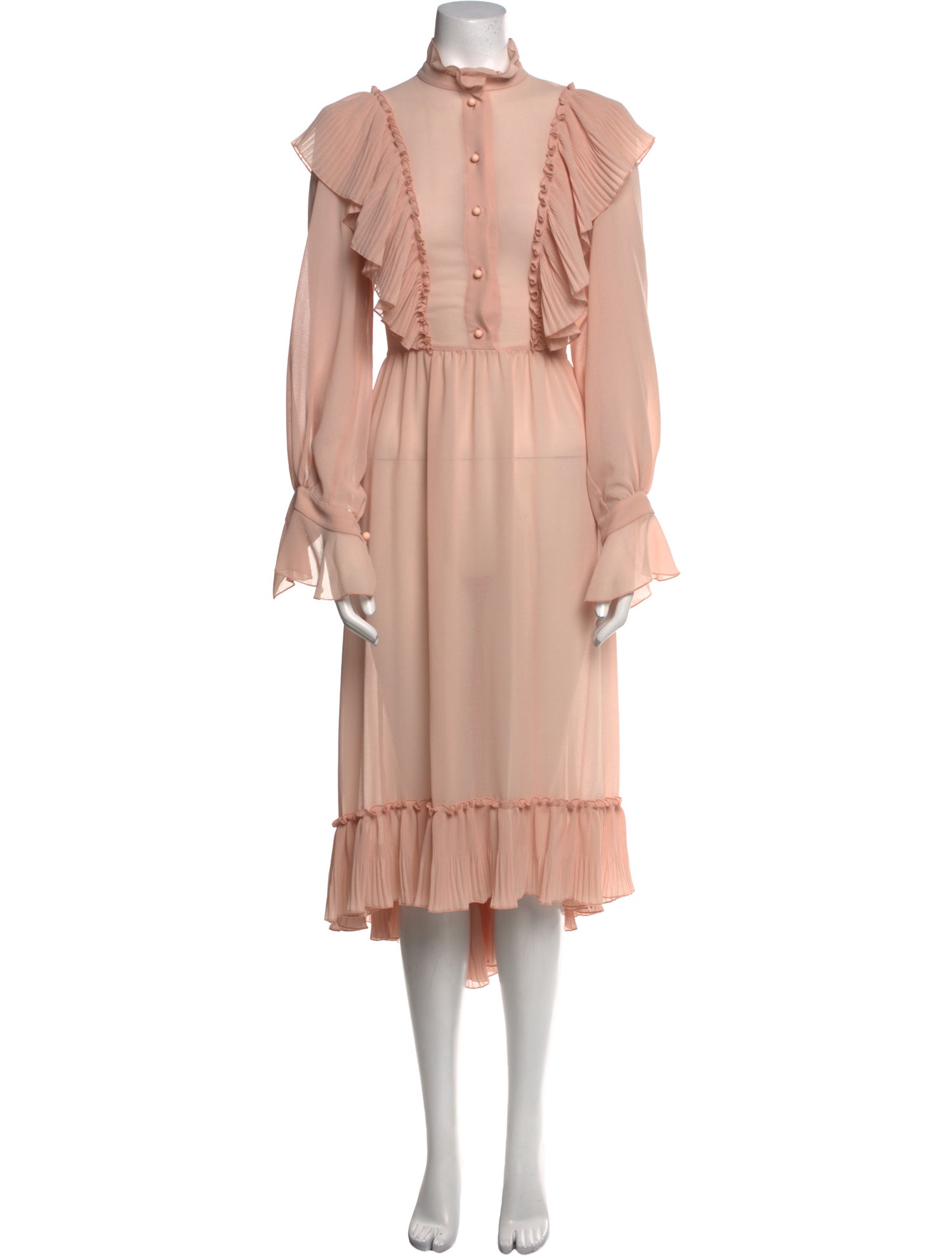 See by Chloé Mock Neck Midi Length Dress