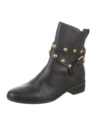 See by Chloé Leather Studded Accents Combat Boots