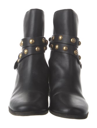 See by Chloé Leather Studded Accents Combat Boots