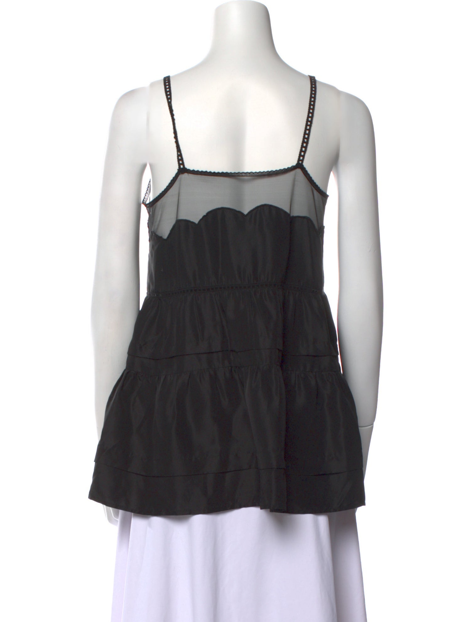 See by Chloé Silk Square Neckline Top