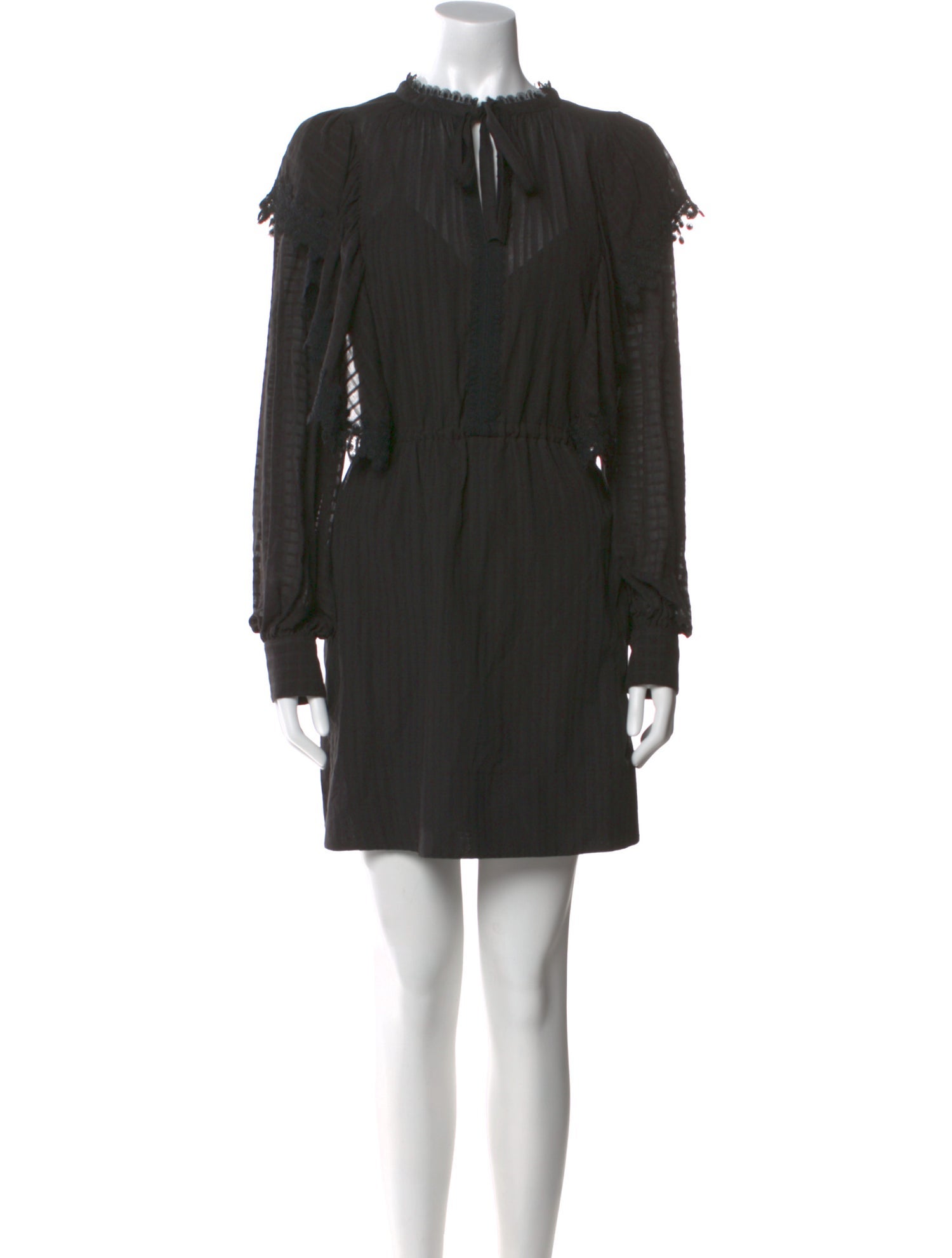 See by Chloé Tie Neck Mini Dress