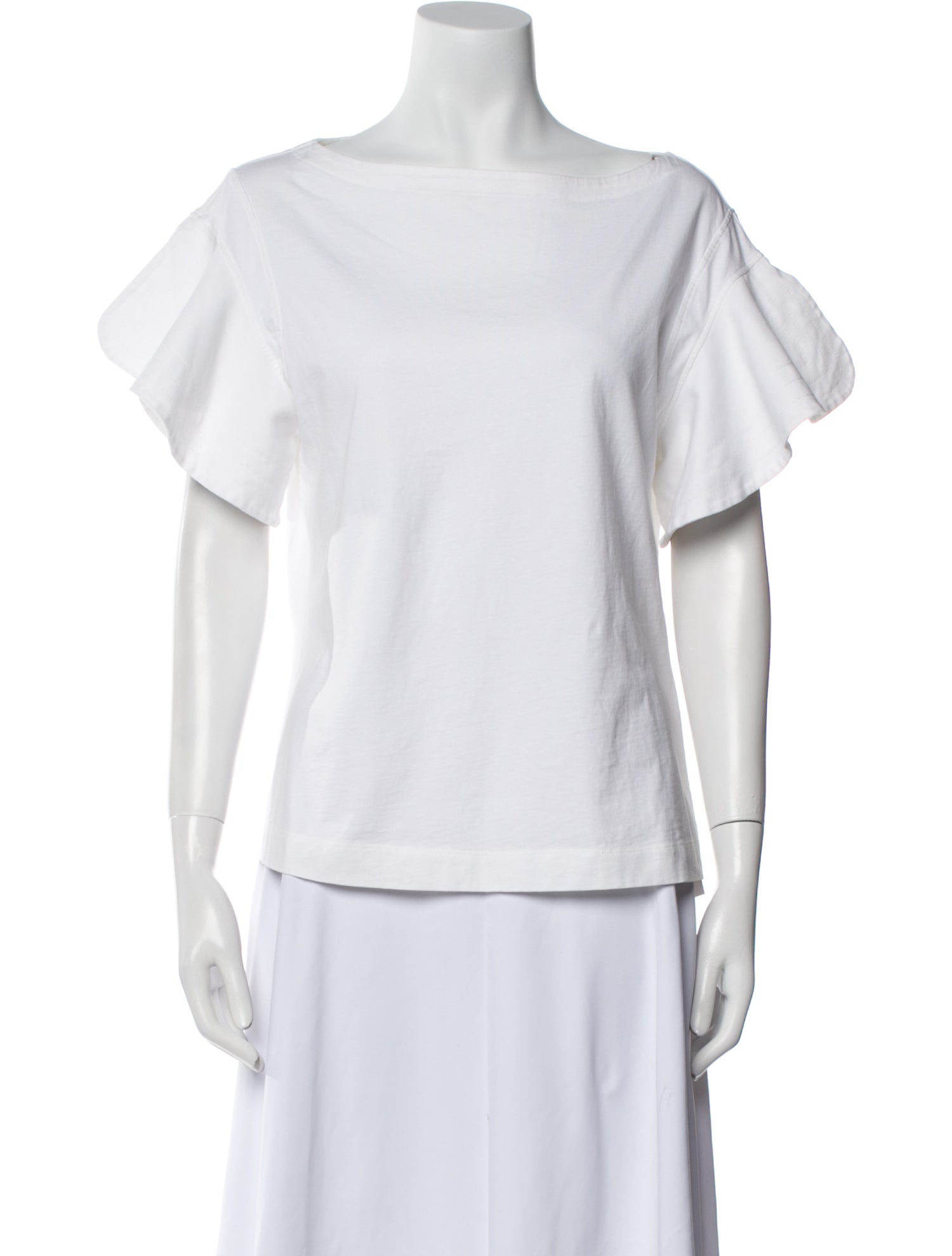 See by Chloé Bateau Neckline Short Sleeve T-Shirt