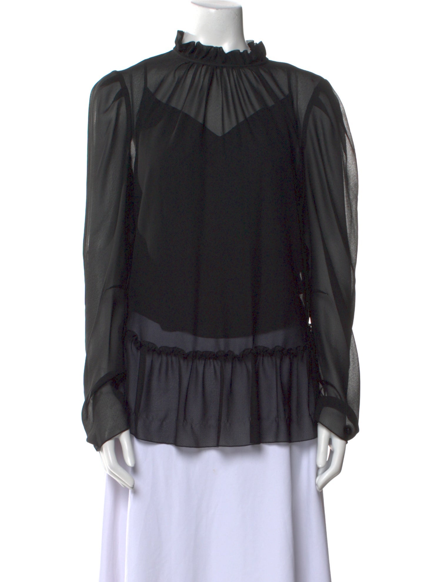 See by Chloé Mock Neck Long Sleeve Blouse