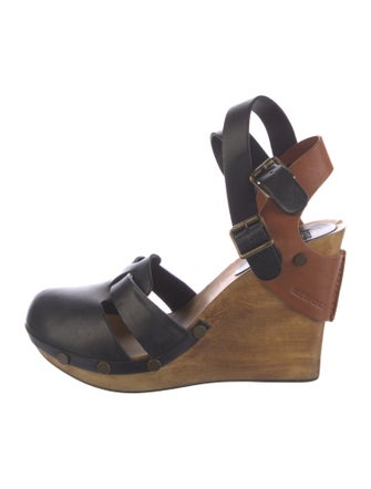 See by Chloé Leather Colorblock Pattern Slingback Pumps