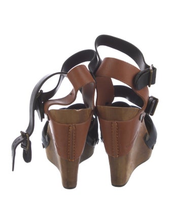 See by Chloé Leather Colorblock Pattern Slingback Pumps