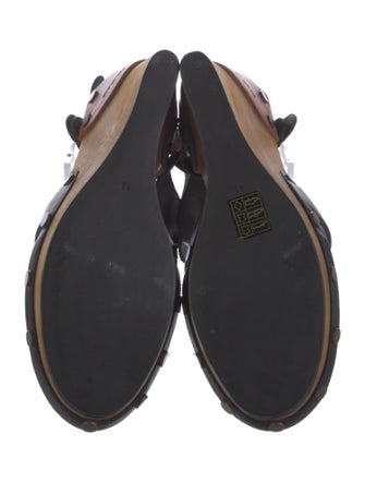 See by Chloé Leather Colorblock Pattern Slingback Pumps