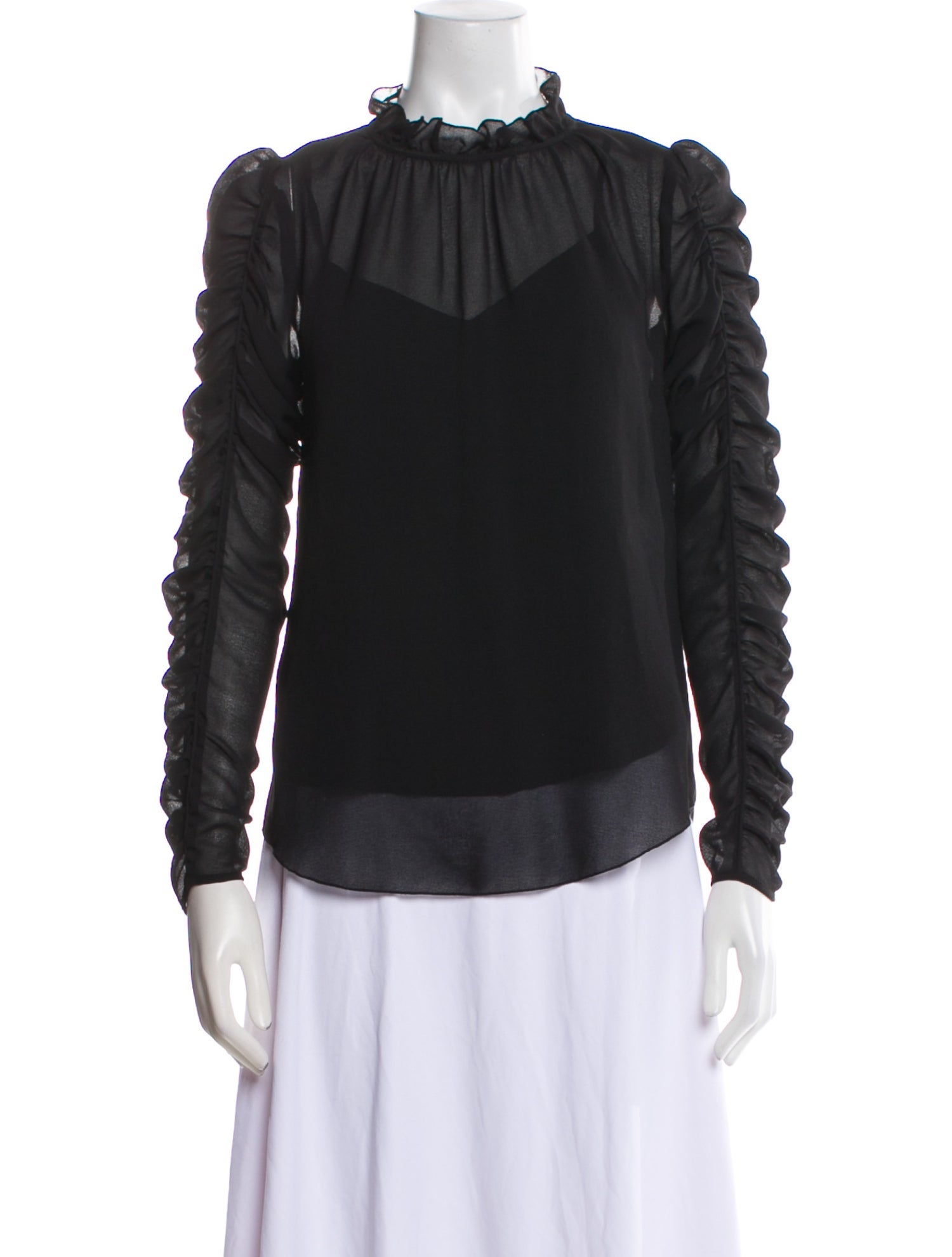 See by Chloé Mock Neck Long Sleeve Blouse