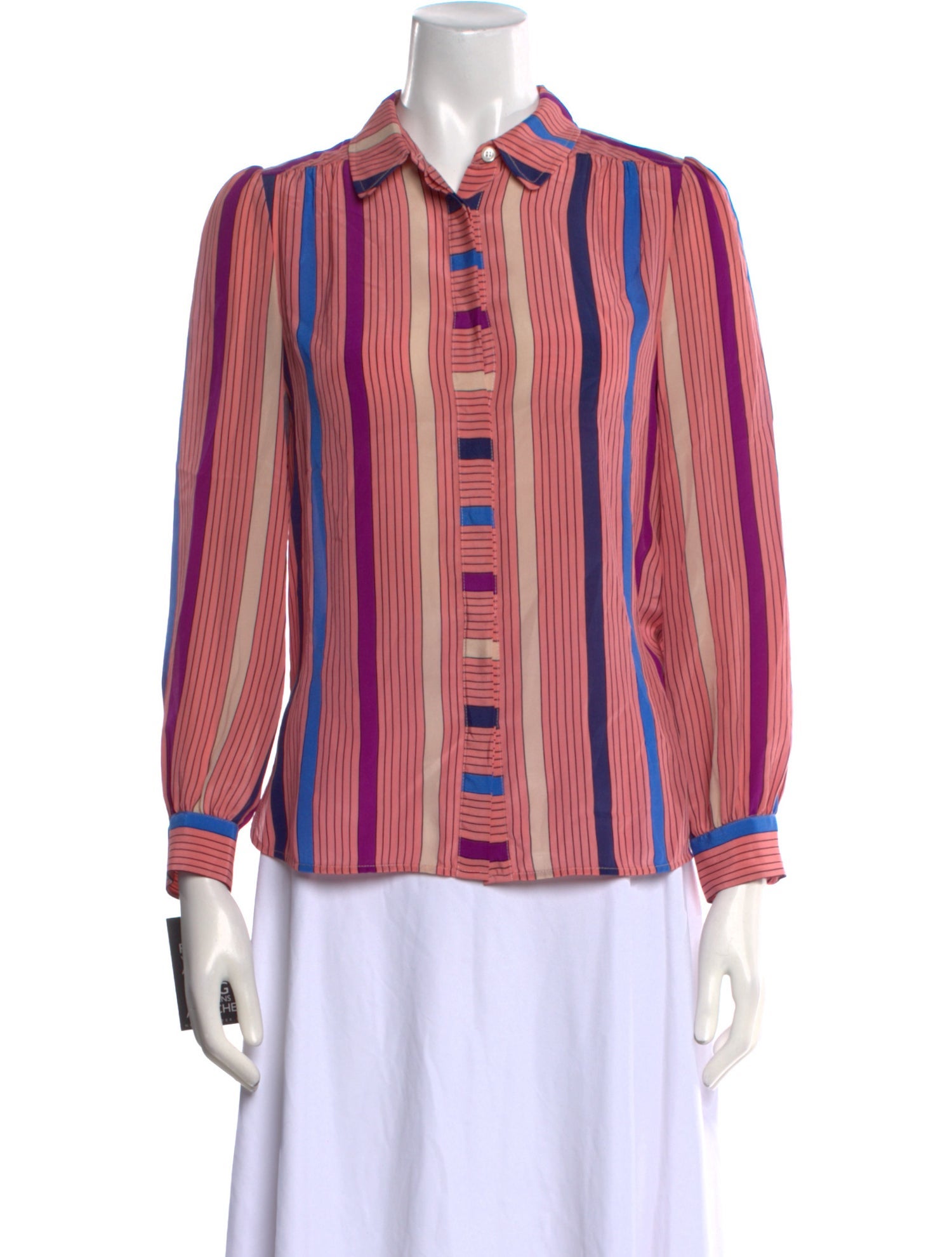 See by Chloé Silk Printed Button-Up Top w/ Tags