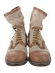 See by Chloé Canvas Colorblock Pattern Boots