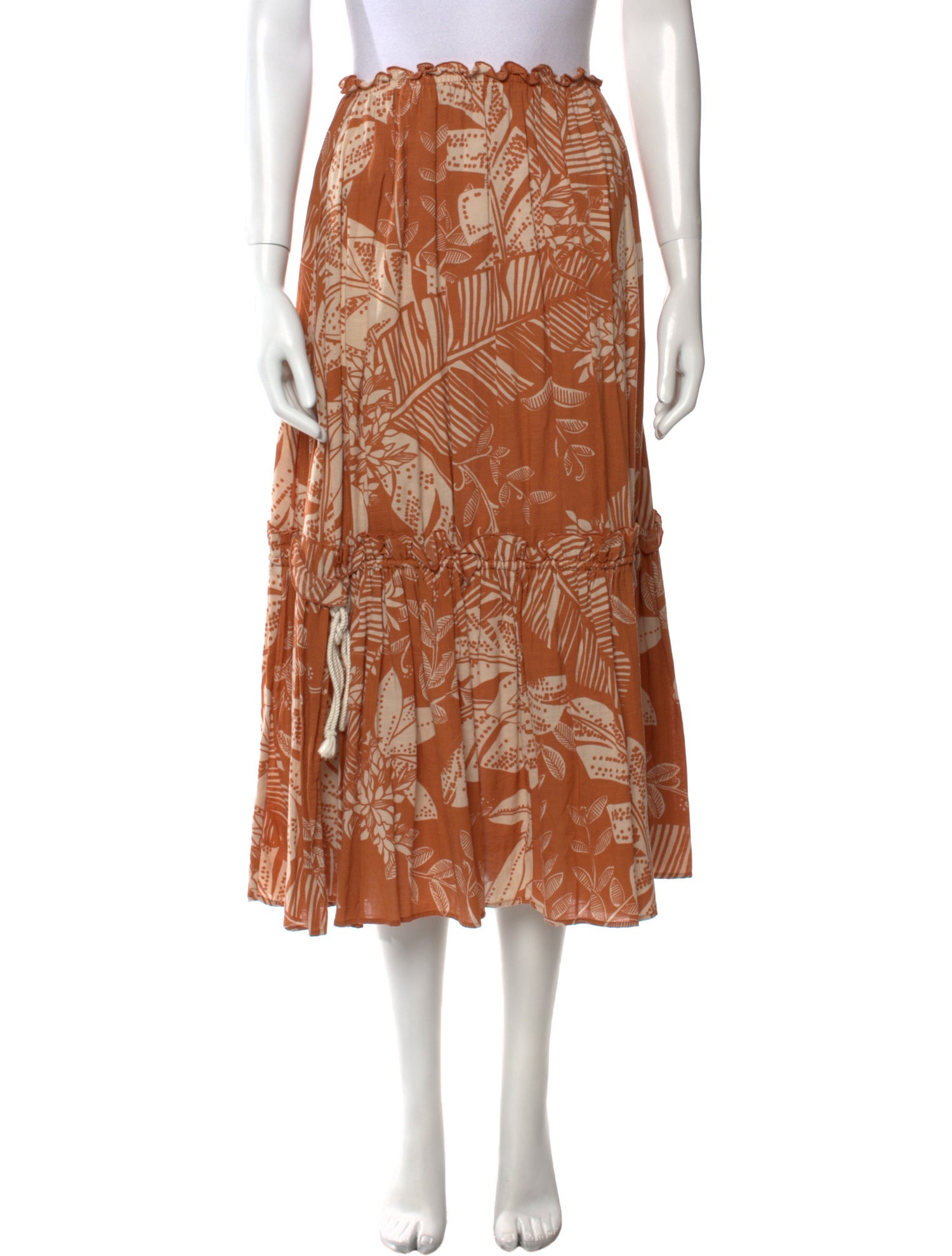 See by Chloé Floral Print Midi Length Skirt