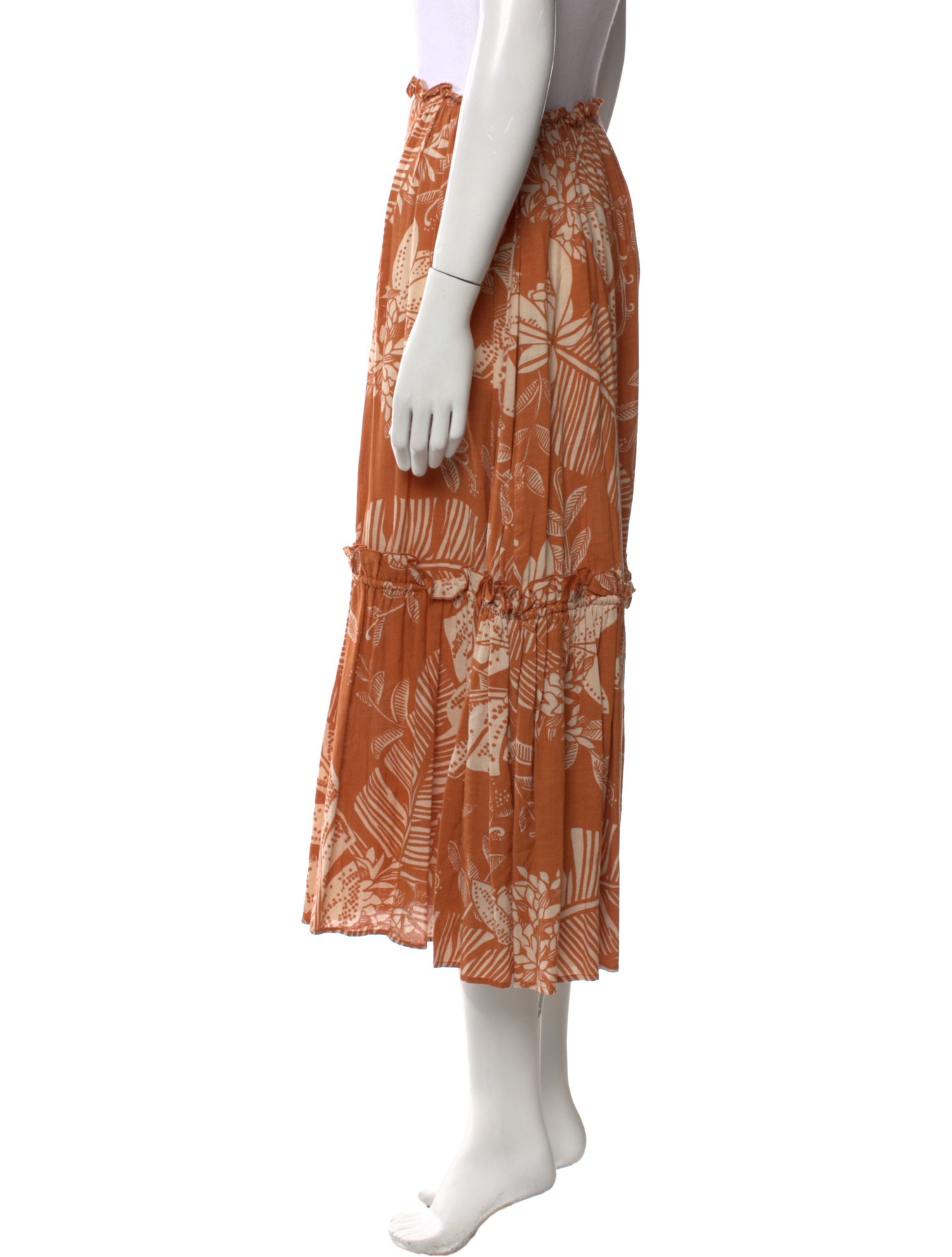 See by Chloé Floral Print Midi Length Skirt