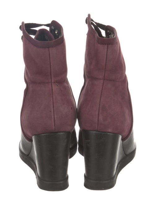 See by Chloé Leather Colorblock Pattern Lace-Up Boots