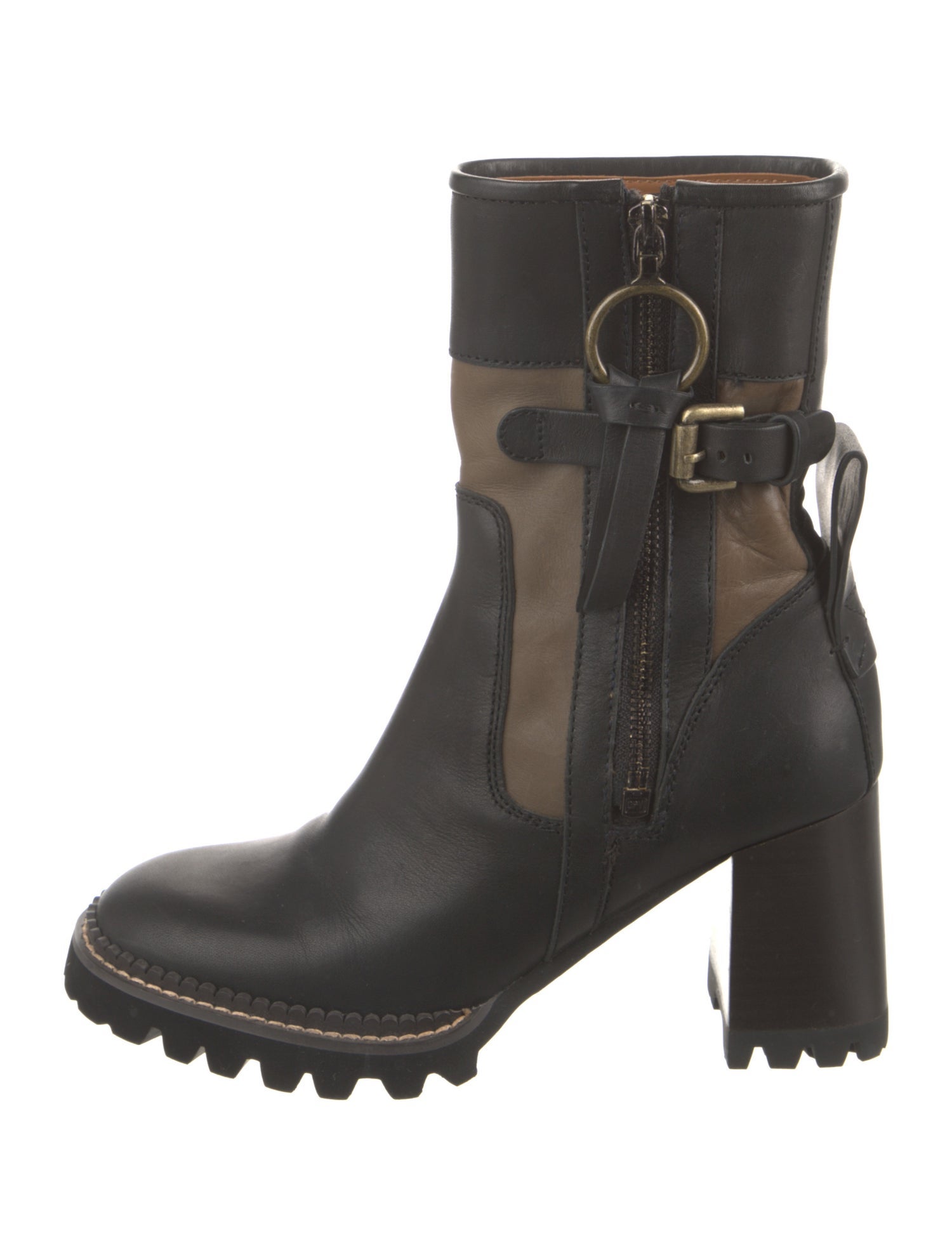 See by Chloé Leather Moto Boots