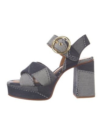 See by Chloé Denim Printed Sandals