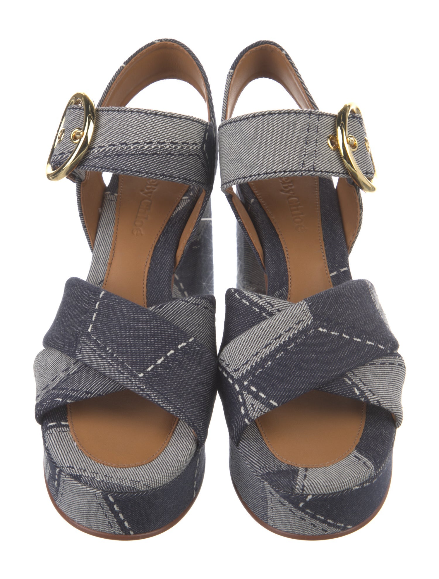 See by Chloé Denim Printed Sandals