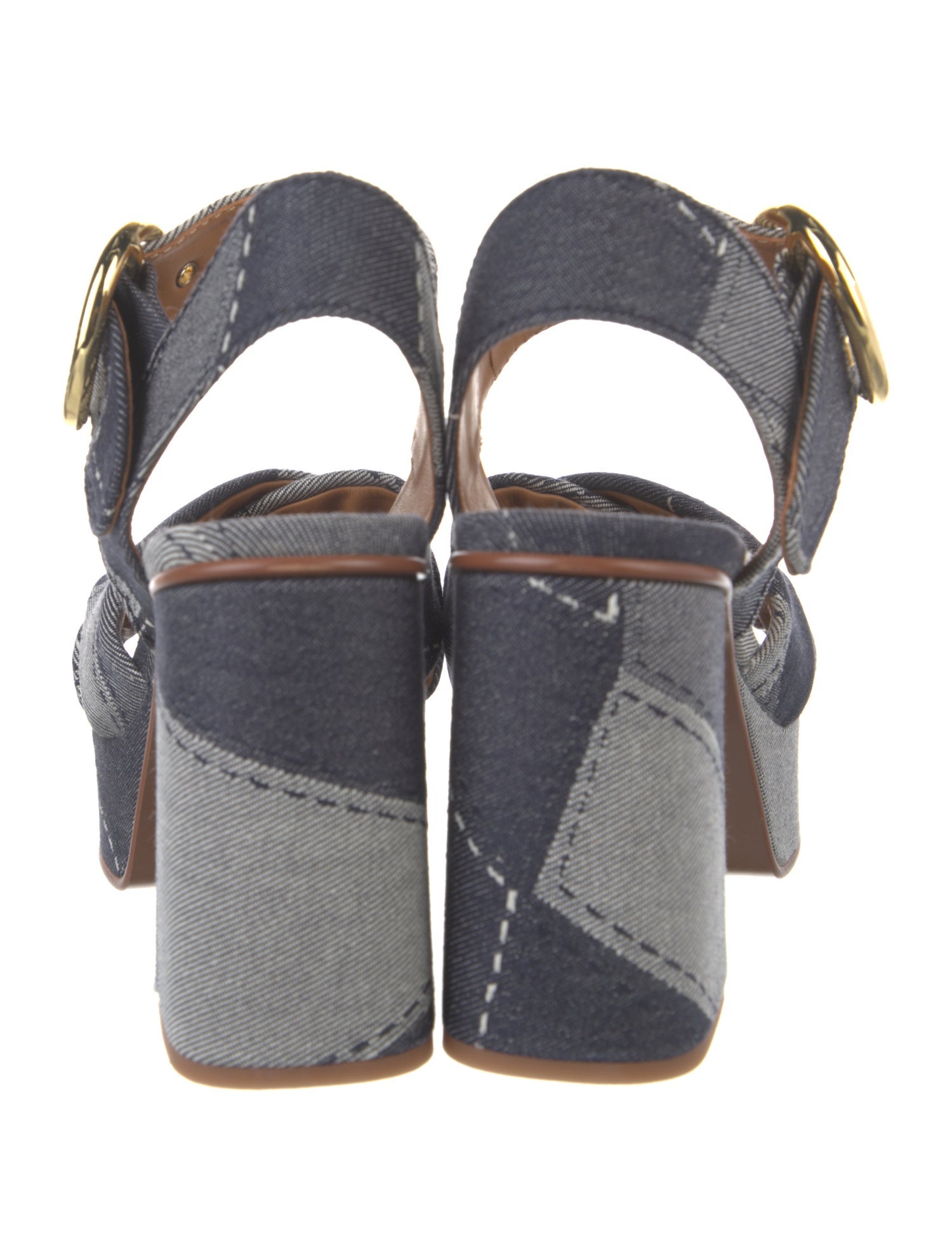 See by Chloé Denim Printed Sandals