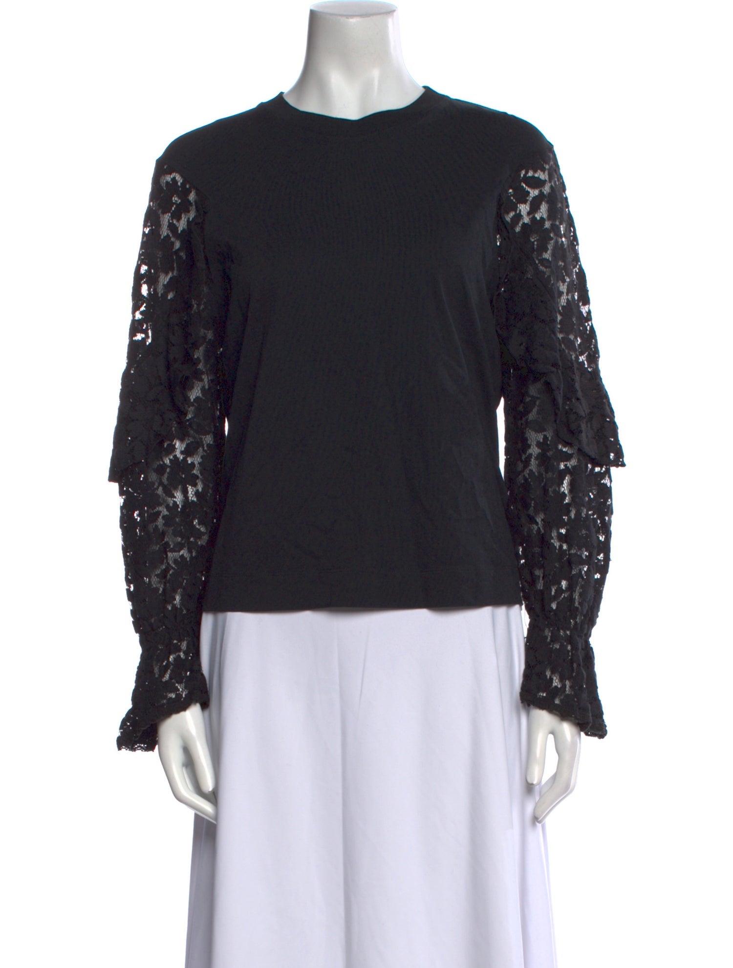 See by Chloé Crew Neck Long Sleeve Blouse