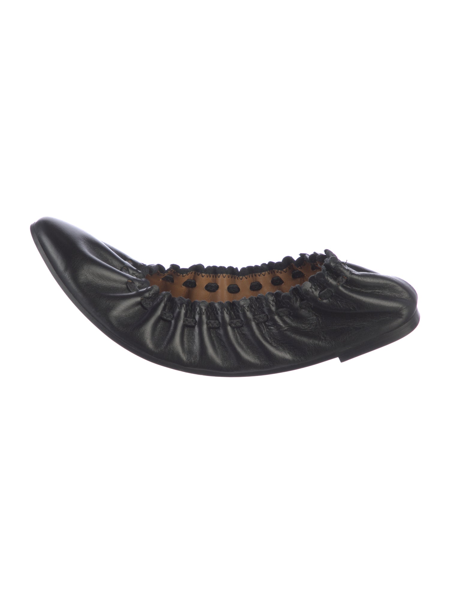 See by Chloé Leather Scalloped Accent Ballet Flats