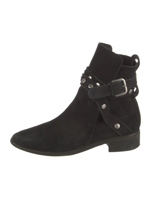 See by Chloé Suede Studded Accents Moto Boots
