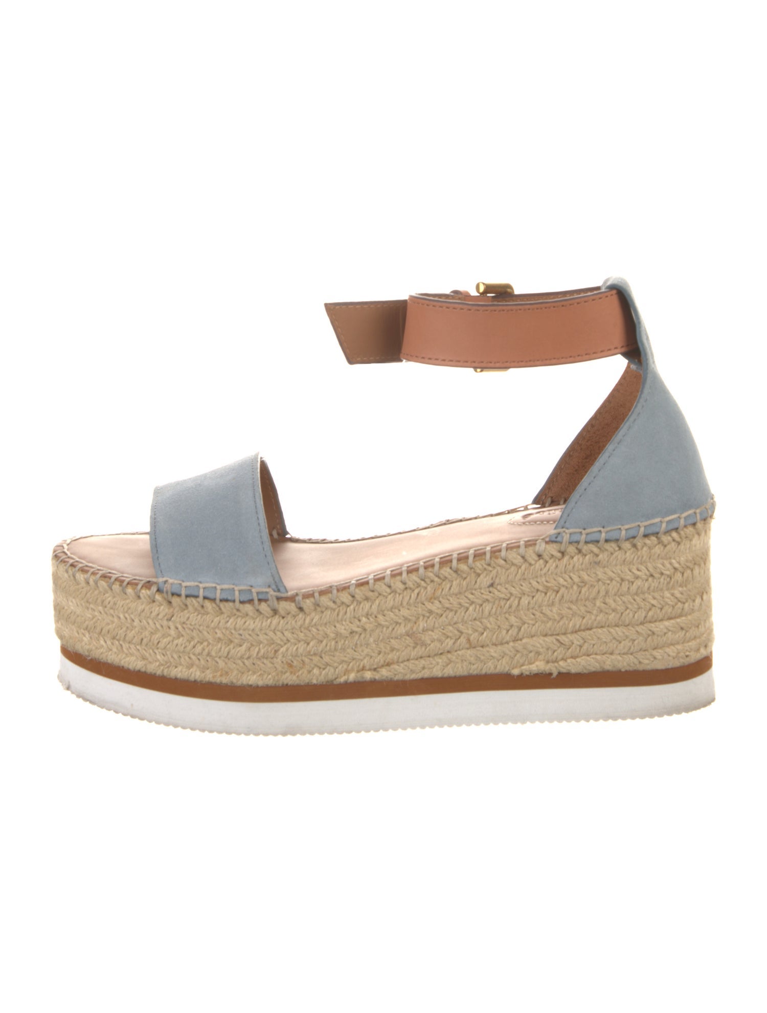 See by Chloé Suede Colorblock Pattern Espadrilles