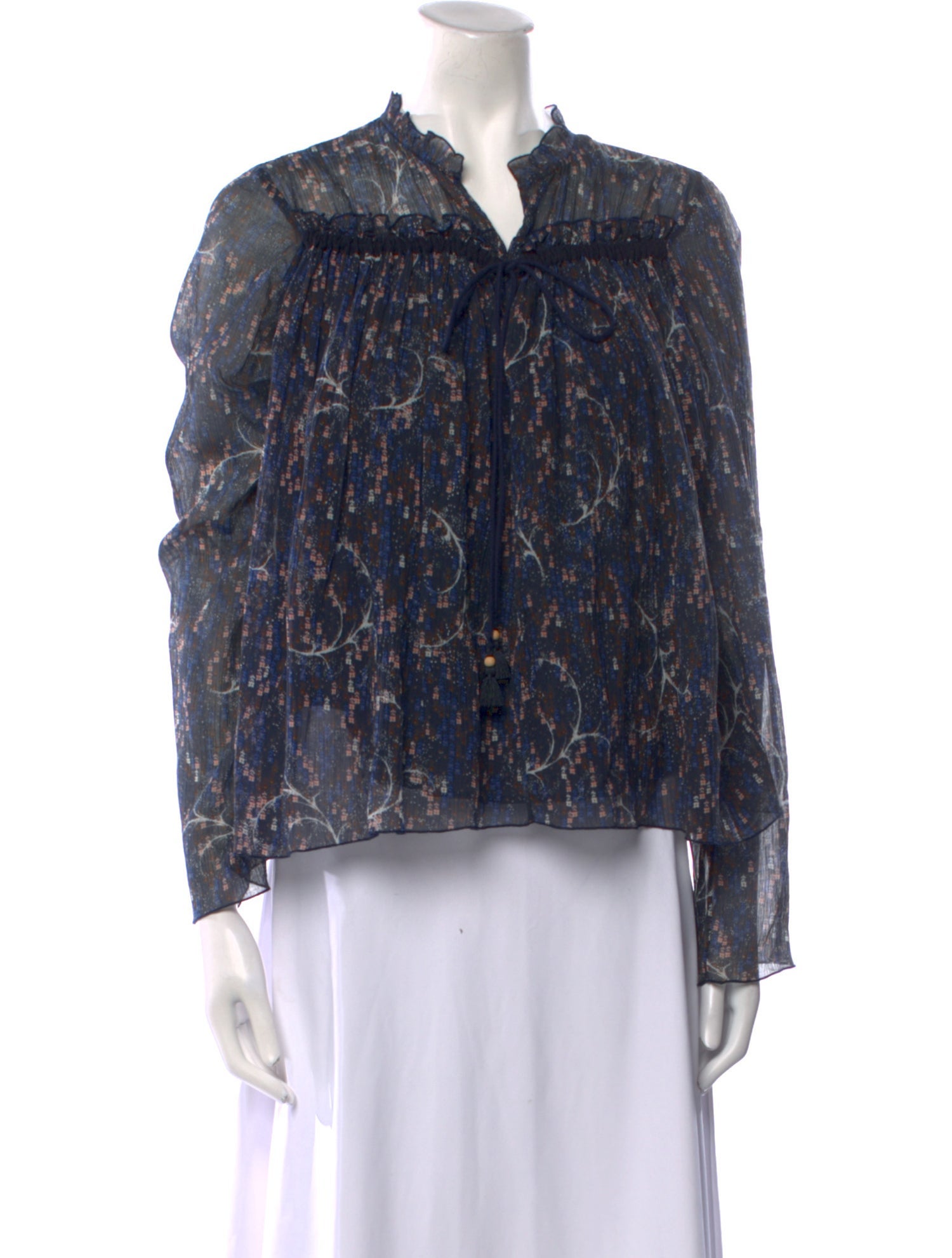 See by Chloé Printed Mock Neck Blouse