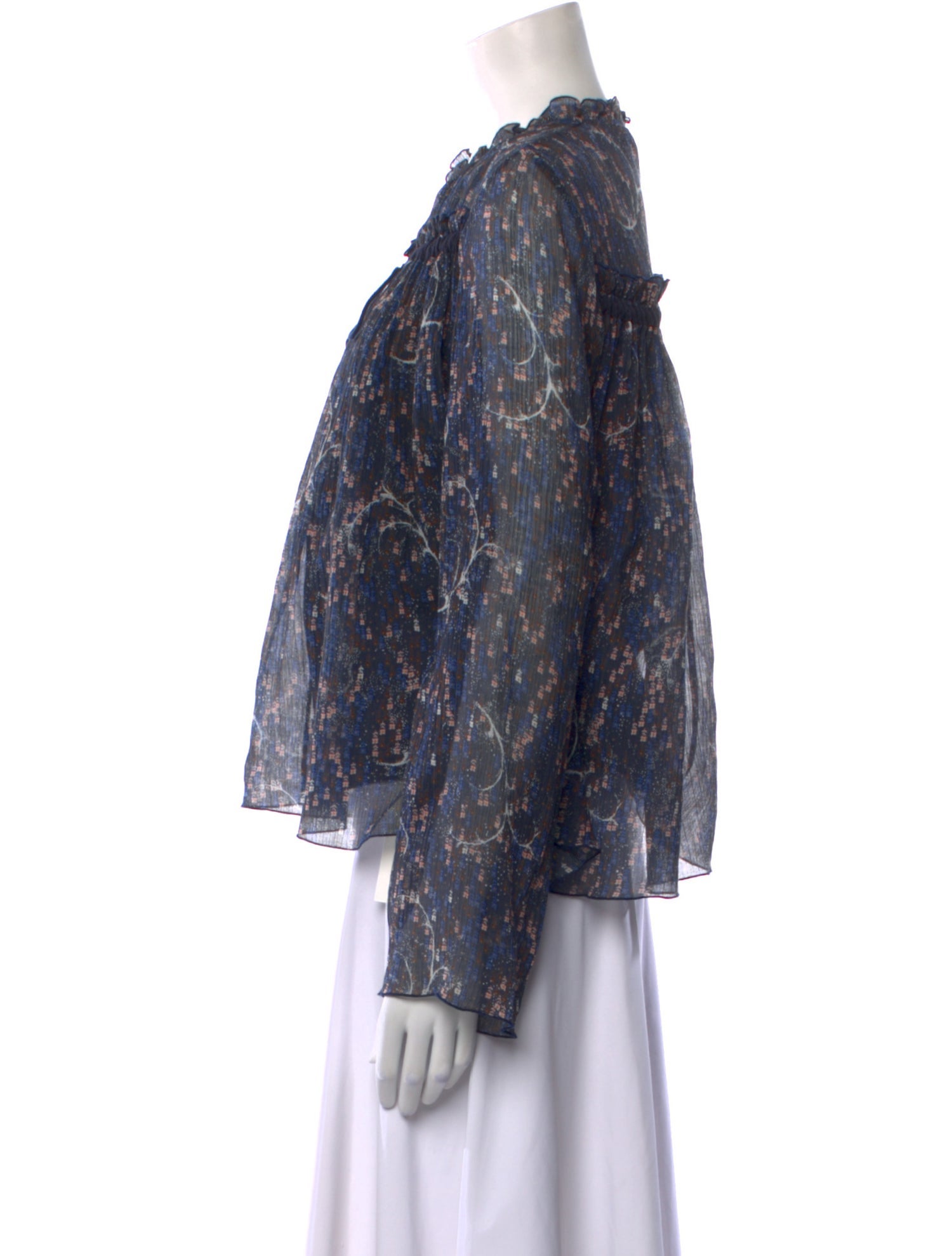 See by Chloé Printed Mock Neck Blouse