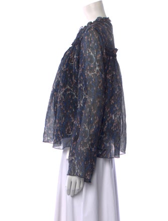 See by Chloé Printed Mock Neck Blouse