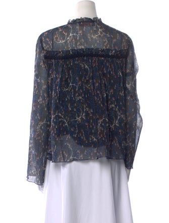 See by Chloé Printed Mock Neck Blouse