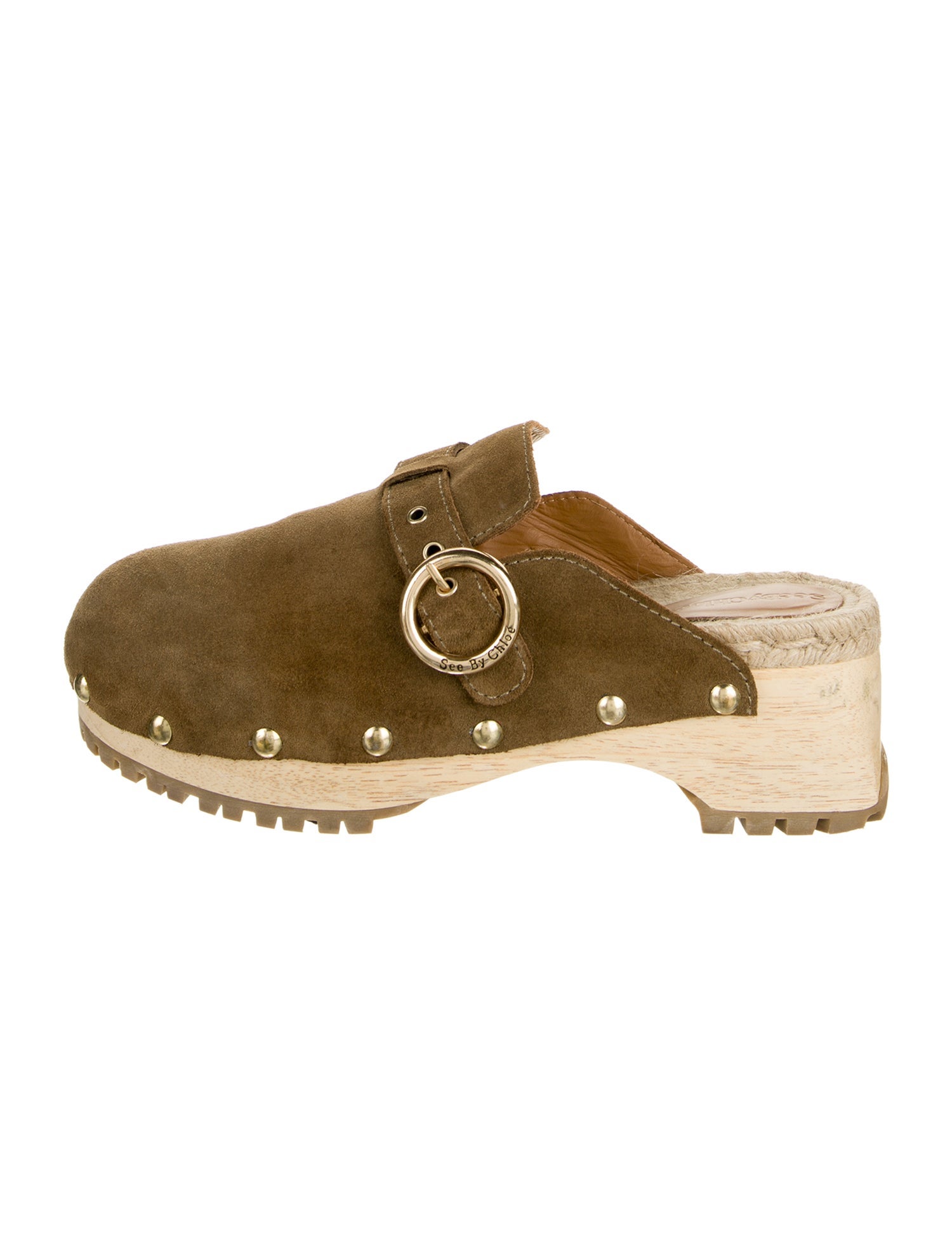 See by Chloé Suede Studded Accents Mules